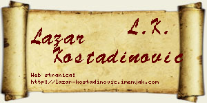 Lazar Kostadinović vizit kartica